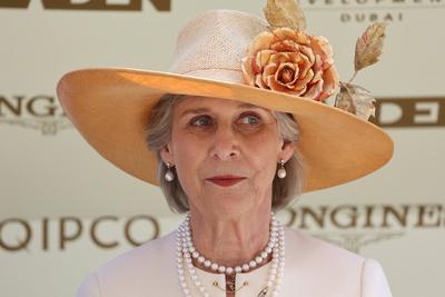 Royal Ascot, Portrait of HRH Birgitte, Duchess of Gloucester-stock-photo