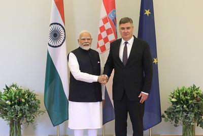 Croatia, Zagreb, 180625. Office of the President of the Republic of Croatia, Pantovcak. Official visit of the Prime Mini-stock-foto