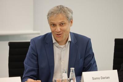 Samo Darian, Programmleitung Aller.Land, Deutschland, Berlin, Bundeskanzleramt, Pressekonferenz: Aller.Land: Bekanntgabe-stock-foto