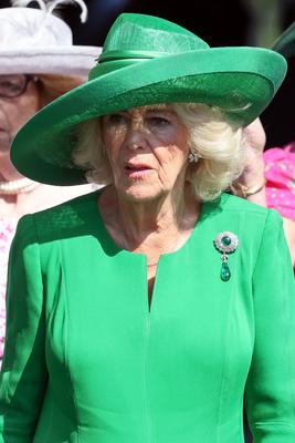 Royal Ascot, Portrait of Camilla, the Queen Consort-stock-photo