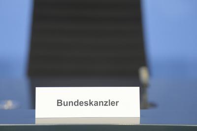 Pressekonferenz mit Bundeskanzler Merz nach der Ministerpraesidentenkonferenz (MPK)-stock-foto