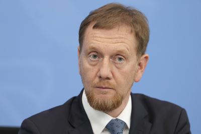 Pressekonferenz mit Bundeskanzler Merz nach der Ministerpraesidentenkonferenz (MPK)-stock-foto