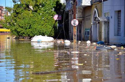 Rain causes problems again in the metropolitan region of Porto Alegre, in Rio Grande do Sul-stock-photo