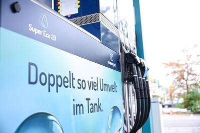 18.10.2023, E20 Tankstelle Mannheim, Zapfh?hne Super E10, Super, Super Eco 20, Diesel, Mannheim Baden-W?rttemberg Deutsc-stock-foto