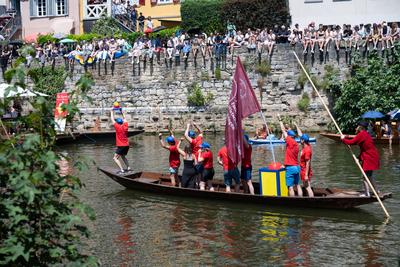 GER, Tuebinger Stocherkahnrennen, Traditionelles Fest, Auf dem Neckar, Socherkahn, 19.06.2025-stock-foto