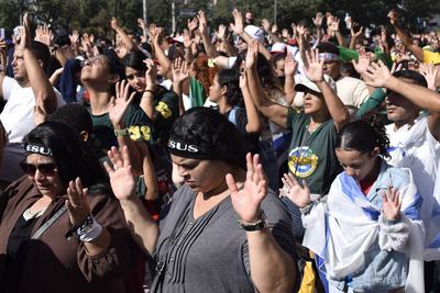 Marcha para Jesus em S?o Paulo-stock-foto