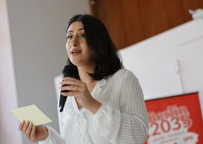 Sinem Tasan-Funke, SPD, Deutschland, Berlin, SPD Spandau und Forum Sozialer Klimaschutz der SPD Berlin laden ein: Spanda-stock-foto