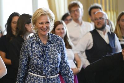 Princes Astrid Attends The Queen Elisabeth Medical Foundation's Academic Session-stock-foto
