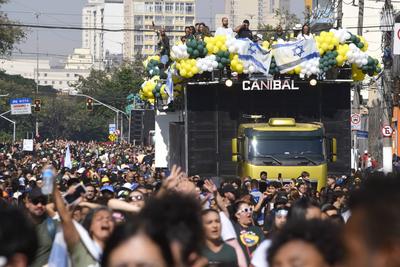 Marcha para Jesus em S?o Paulo-stock-foto
