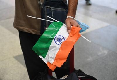 Operation Sindhu Indian Students Evacuated From Iran Arrive At Delhi Airport-stock-foto