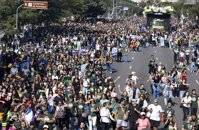 Marcha para Jesus em S?o Paulo-stock-foto