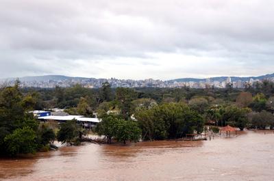 Rain causes disruption in the metropolitan region of Porto Alegre, in Rio Grande do Sul-stock-photo