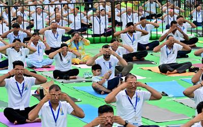 International Yoga Day 2025-stock-foto