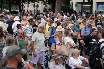 Chemtrails Protest-stock-foto