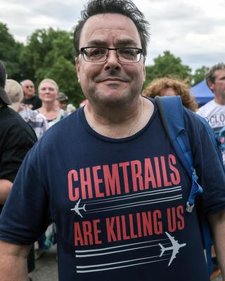 Chemtrails Protest-stock-foto