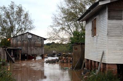 Rain causes disruption in the metropolitan region of Porto Alegre, in Rio Grande do Sul-stock-photo