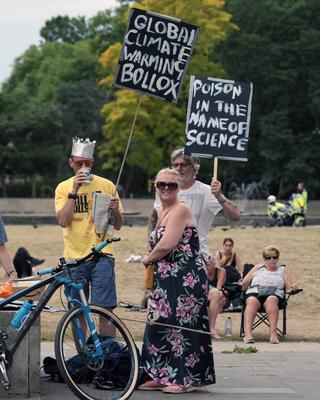 Chemtrails Protest-stock-foto