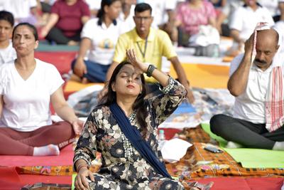International Yoga Day 2025-stock-foto