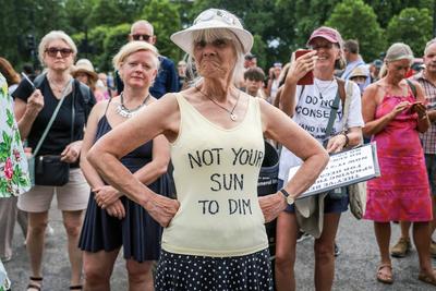 Chemtrails Protest-stock-foto