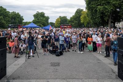 Chemtrails Protest-stock-foto