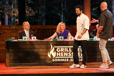 Steffen Henssler verliert gegen die Promis - Juror Heinz Horrmann (GER),Jurorin Natalie Lumpp (GER),Fernsehkoch Steffen-stock-photo