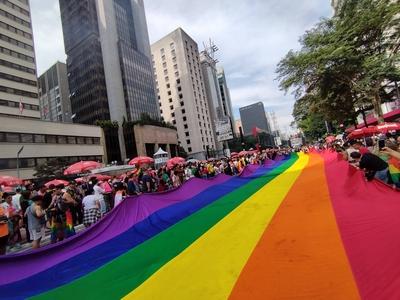 29th LGBT+ Pride Parade in Sao Paulo-stock-photo