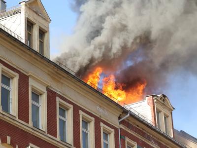 Dachstuhlbrand-stock-foto