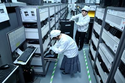 Lithium Battery Manufacturing in Nantong-stock-foto