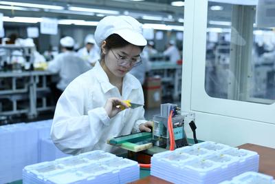 Lithium Battery Manufacturing in Nantong-stock-foto