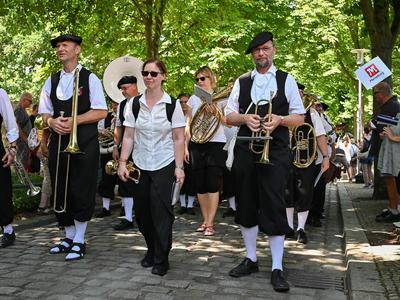 Merseburger Schlossfestspiele, Traditioneller Schlossfestumzug, Motto: 'Merseburg im Wandel der Zeit - Zwischen Aufstand, Herrschaft und Wissen',22.06.2025-stock-photo