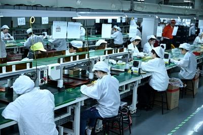 Lithium Battery Manufacturing in Nantong-stock-foto