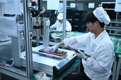 Lithium Battery Manufacturing in Nantong-stock-foto
