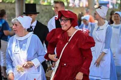 Merseburger Schlossfestspiele, Traditioneller Schlossfestumzug, Motto: 'Merseburg im Wandel der Zeit - Zwischen Aufstand, Herrschaft und Wissen',22.06.2025-stock-photo
