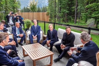 News Themen der Woche KW25 News Bilder des Tages Kananaskis, Alberta, Kanada, 17.06.2025: Mountain Lodge: G7-Gipfel 2025-stock-photo