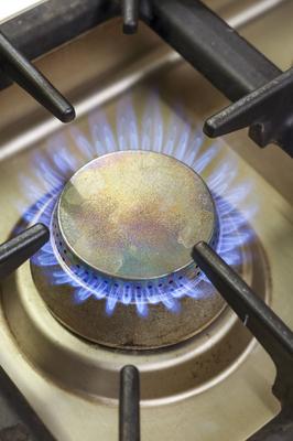 Gasflamme-stock-foto