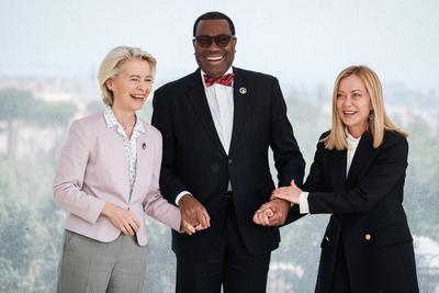 Rome, summit ?The Mattei Plan for Africa and the Global Gateway: A common effort with the African Continent?.-stock-photo