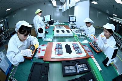Lithium Battery Manufacturing in Nantong-stock-foto