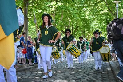Merseburger Schlossfestspiele, Traditioneller Schlossfestumzug, Motto: 'Merseburg im Wandel der Zeit - Zwischen Aufstand, Herrschaft und Wissen',22.06.2025-stock-photo