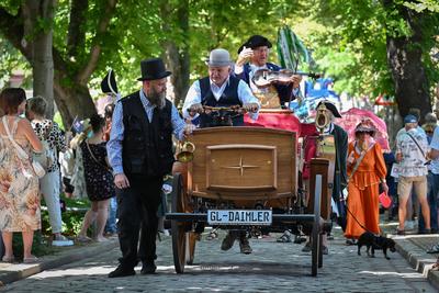 Merseburger Schlossfestspiele, Traditioneller Schlossfestumzug, Motto: 'Merseburg im Wandel der Zeit - Zwischen Aufstand, Herrschaft und Wissen',22.06.2025-stock-photo