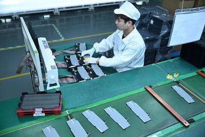 Lithium Battery Manufacturing in Nantong-stock-foto