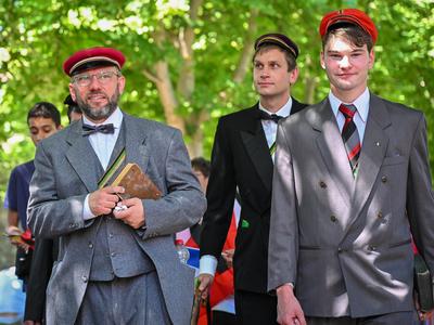 Merseburger Schlossfestspiele, Traditioneller Schlossfestumzug, Motto: 'Merseburg im Wandel der Zeit - Zwischen Aufstand, Herrschaft und Wissen',22.06.2025-stock-photo