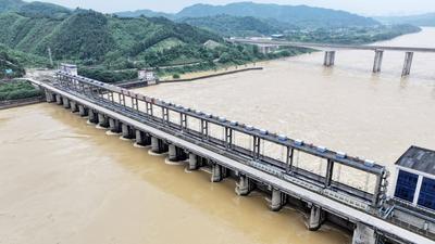Flood Peak in Rong'an-stock-foto
