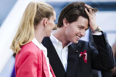 Abby Champion, Patrick Schwarzenegger-stock-photo