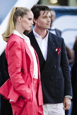 Abby Champion, Patrick Schwarzenegger-stock-foto