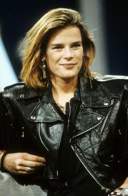 Stephanie von Monaco (S?ngerin, Model) 04/91 - Stephanie von Monaco am 13. April 1991 in Wetten, dass..? aus Berlin Frau-stock-foto