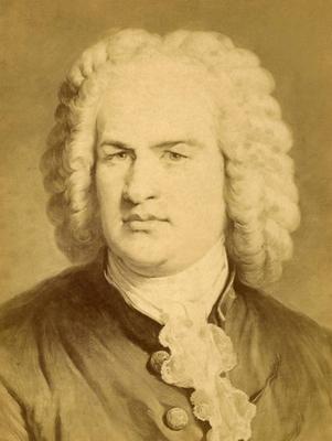 Portrait of German composer Johann Sebastian Bach x17103x-stock-foto