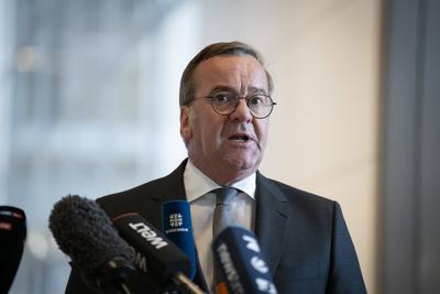 Bundestag, Pressestatement, Bundesverteidigungsminister, Boris Pistorius-stock-foto