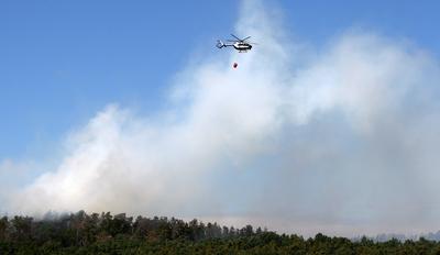 Waldbrand in Wendelstein , Zahlreiche Feuerwehr im Einsatz , in Wendelstein , Bayern , Deutschland . Juni 24, 2025 . Pho-stock-foto
