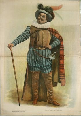 RECORD DATE NOT STATED  Anonym Coquelin als Cyrano de Bergerac. Color; Photographic transmission around 1900 Copyright:-stock-foto
