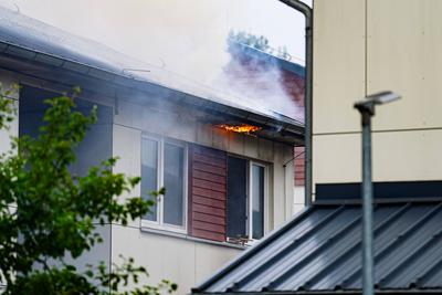 GER, Feuer/Brand in einer Fluechtlingsunterkunft in Hamburg-Volksdorf, 24.06.2025-stock-foto